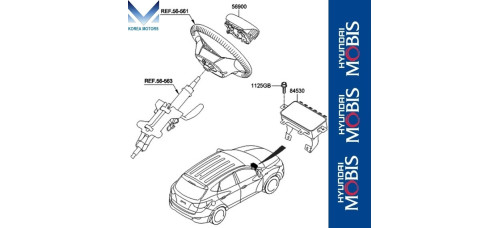 airbag module passenger for hyundai tucson 2009-13